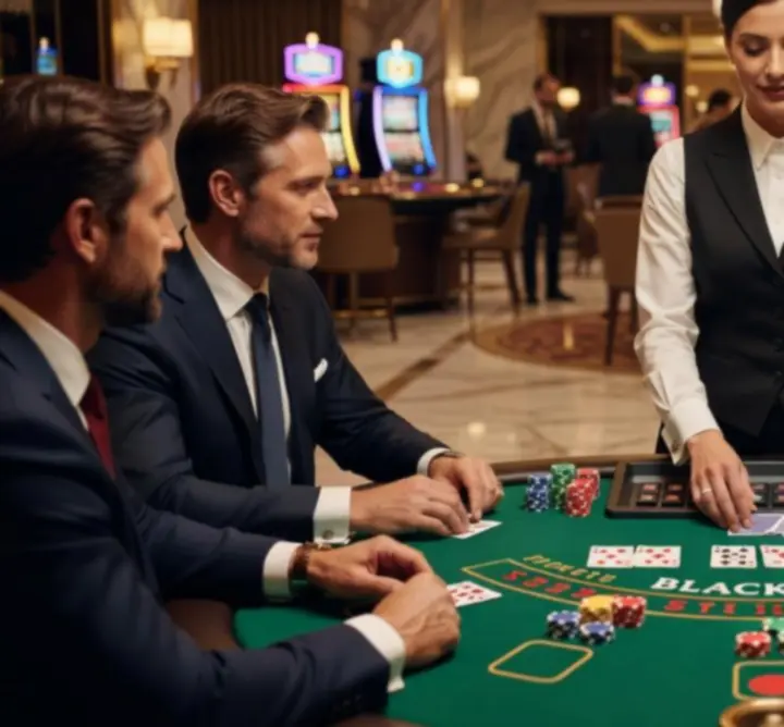 Stół blackjack w trakcie eventu tematycznego zorganizowanego przez Prime Gala