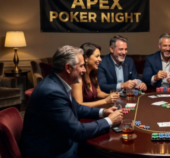 Goście bawiący się podczas wieczoru pokerowego organizowanego przez Prime Gala